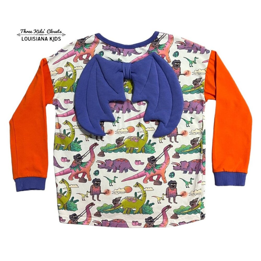 Raspberry Republic Sz 128/134 (7-9Y) Dino Riders Pterosaur Wings Shirt